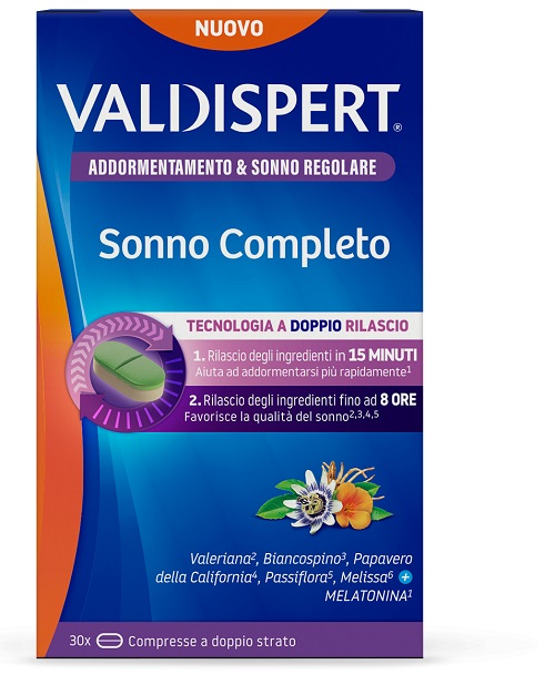 VALDISPERT SONNO COMPLETO 30 COMPRESSE A DOPPIO STRATO - pharmaonline24.it