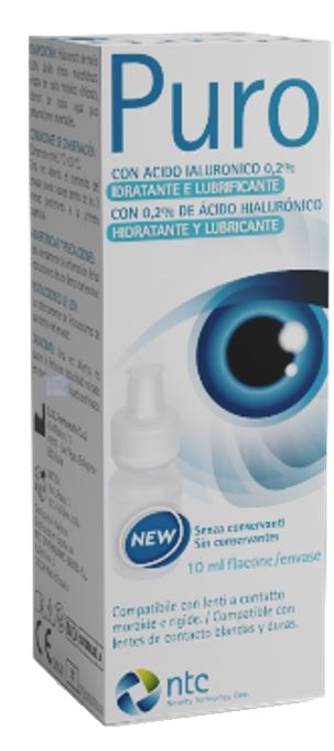 SOLUZIONE STERILE PER USO OFTALMICO PURO IDRATANTE E LUBRIFICANTE 0,2% ACIDO IALURONICO SENZA CONSERVANTI 10 ML - pharmaonline24.it