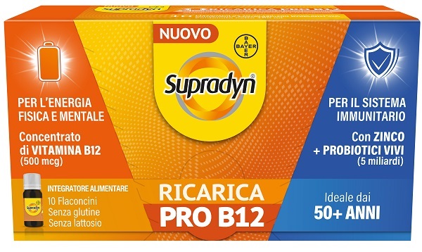 SUPRADYN RICARICA PRO B12 10 FLACONCINI - pharmaonline24.it